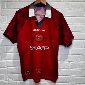 Umbro Manchester United 1999 Champions League Home Football Jersey Men's Medium